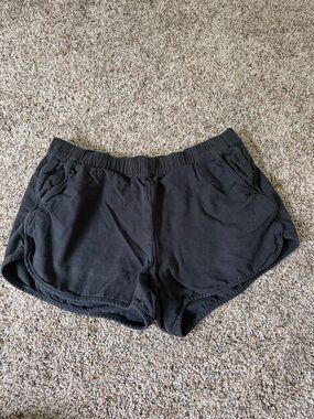 Madewell Black Elastic-Waist Lounge Shorts